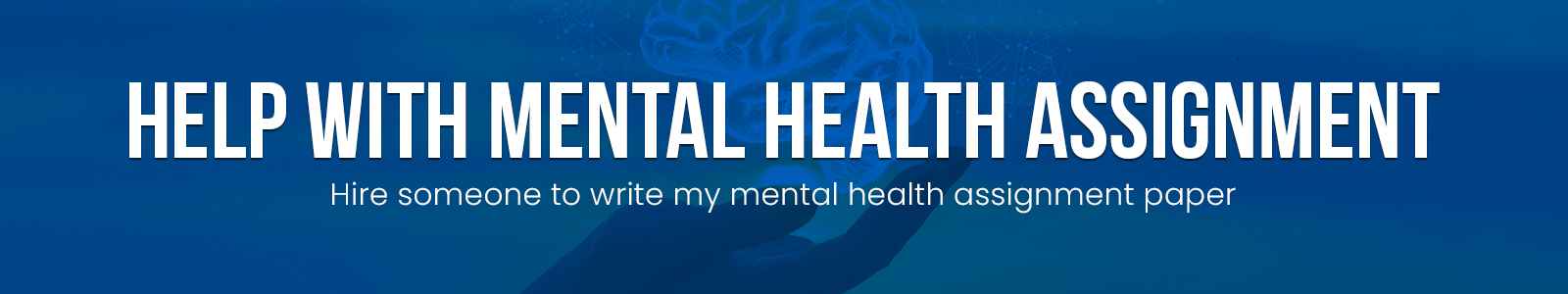 Help With Mental Health Assignment